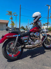 Load image into Gallery viewer, 2006–2017 Harley Dyna motorcycle with Stealth Pipes exhaust system installed – stainless muffler upgrade