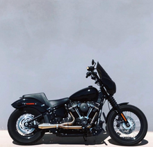 Load image into Gallery viewer, 2017–2025 Harley M8 Softail motorcycle with Stealth Pipes exhaust system installed – American-made performance muffler