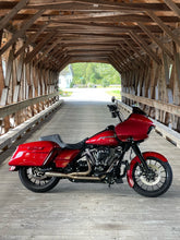 Load image into Gallery viewer, Harley Road Glide with Stealth Pipes 2017–2025 M8 Bagger exhaust system – rear angle view