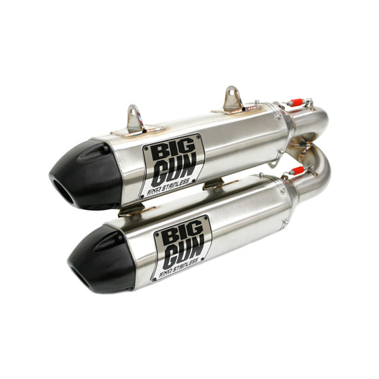 EXO Stainless Dual Slip On Muffler - Polaris RZR XP 4 Turbo (17-24)