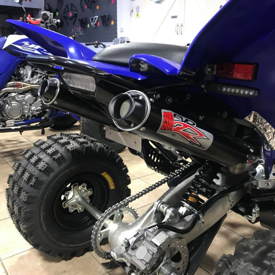 EVO R Dual Full Exhaust System (Black) - Yamaha Raptor 700 (15-25)