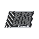 Gear - Carbon Look Big Gun Exhaust Logo Decal - 5 Pack (4.25